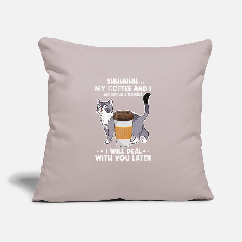 Kaffee Sofakissen mit Füllung 45 x 45 cm