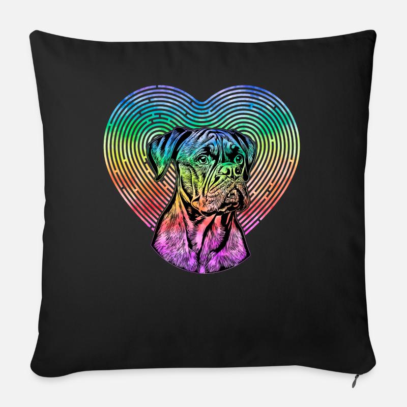 Boxer Retro - Sofa pillow with filling 45cm x 45cm - black