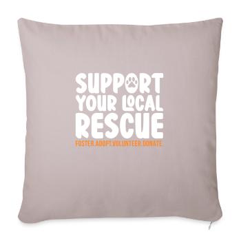 Animal Rescue - Sofa pillow with filling 45cm x 45cm - light taupe - Front