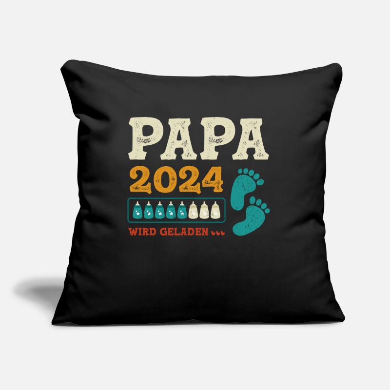 Vater 2024 Werdender Papa Loading 2024 Sofakissen mit Füllung 45 x 45 cm