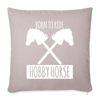 Hobbyhorse drôle Hobby Horse - Coussin et housse de 45 x 45 cm - taupe clair - Devant