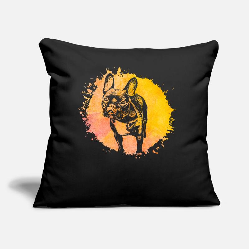 Bouledogue français Coussin et housse de 45 x 45 cm