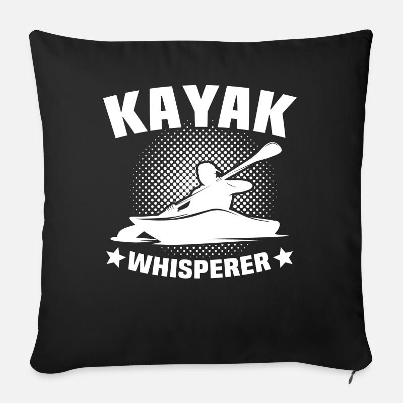 Kayaker Kayak Kayaking - Sofakissen mit Füllung 45 x 45 cm - Schwarz