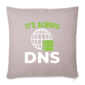 C’est toujours dns pour le fan d’ordinateur réseau - Coussin et housse de 45 x 45 cm - taupe clair - Devant