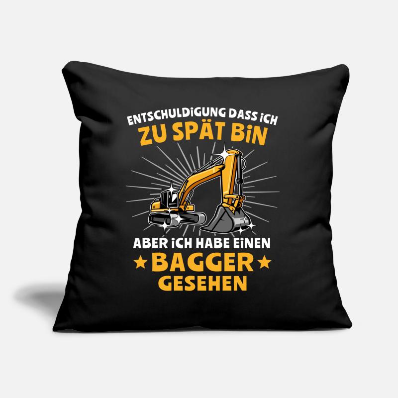 Baggerführer Bagger Baggerfahrer Sofakissen mit Füllung 45 x 45 cm
