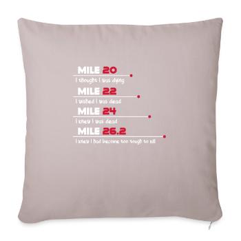 Run - Sofa pillow with filling 45cm x 45cm - light taupe - Front