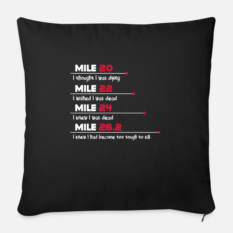 Run - Sofa pillow with filling 45cm x 45cm - black