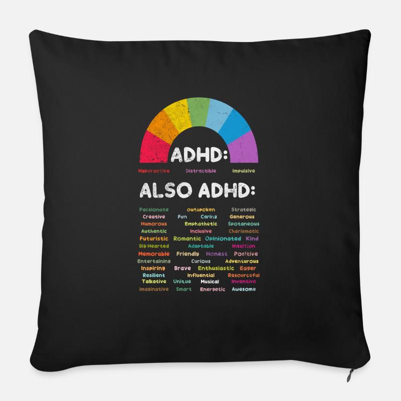 ADHS - Sofakissen mit Füllung 45 x 45 cm - Schwarz
