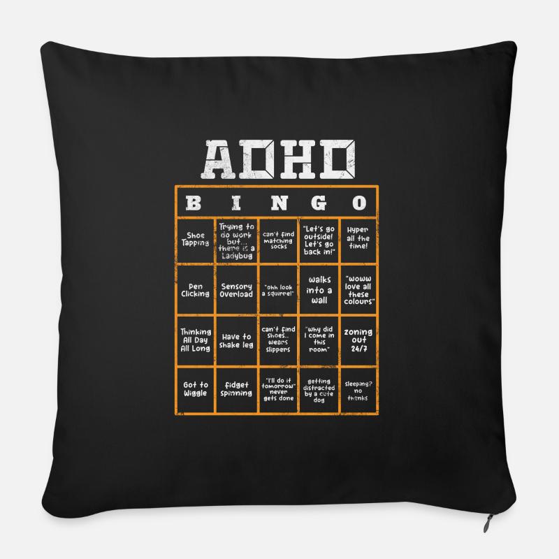 ADHS - Sofakissen mit Füllung 45 x 45 cm - Schwarz