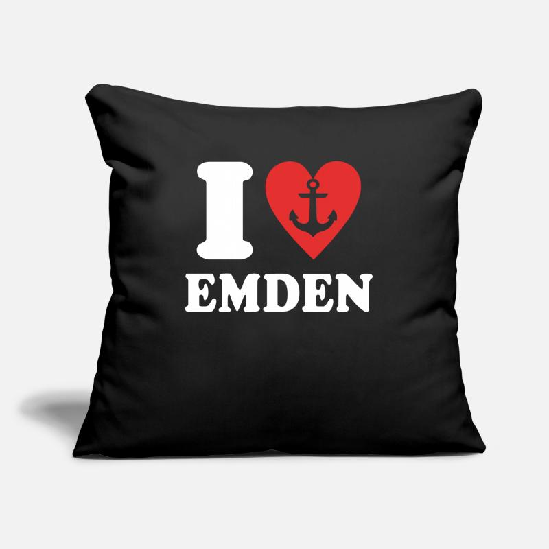 I Love Emden Dear Emdener Sofa pillow with filling 45cm x 45cm
