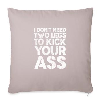 Amputation - Sofa pillow with filling 45cm x 45cm - light taupe - Front