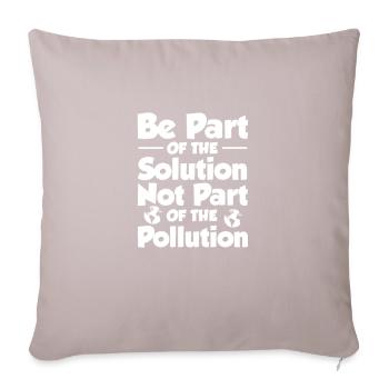 Climate change - Sofa pillow with filling 45cm x 45cm - light taupe - Front