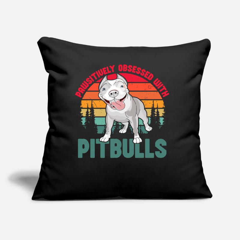 Pawsitivley obsessed with Pitbulls Sofakissen mit Füllung 45 x 45 cm