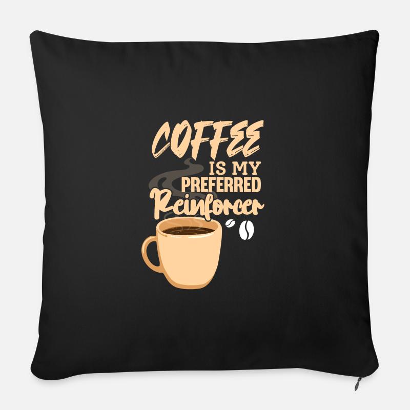 Kaffee Koffein Espresso Barista Geschenk - Sofakissen mit Füllung 45 x 45 cm - Schwarz