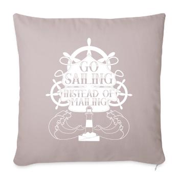 Voilier - Coussin et housse de 45 x 45 cm - taupe clair - Devant