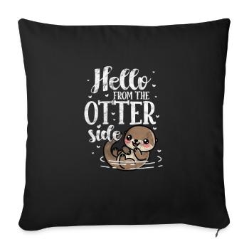 Otter - Sofakissen mit Füllung 45 x 45 cm - Schwarz - Vorne
