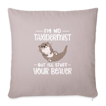 Otter - Sofa pillow with filling 45cm x 45cm - light taupe - Front