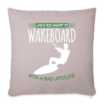 Wakeboarder Wakeboarding Wakeboard - Coussin et housse de 45 x 45 cm - taupe clair - Devant