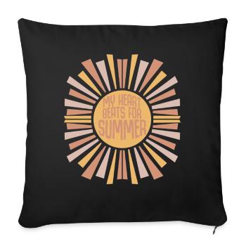 Summer Party Sun - Sofa pillow with filling 45cm x 45cm - black - Front