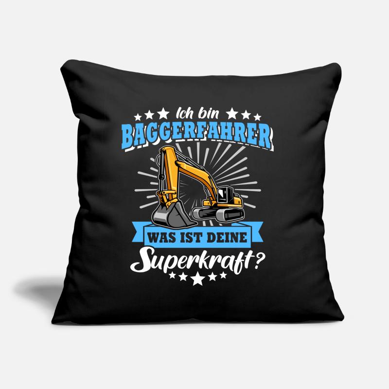 Baggerführer Bagger Baggerfahrer Sofakissen mit Füllung 45 x 45 cm