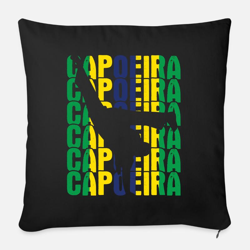 Capoeira - Sofakissen mit Füllung 45 x 45 cm - Schwarz