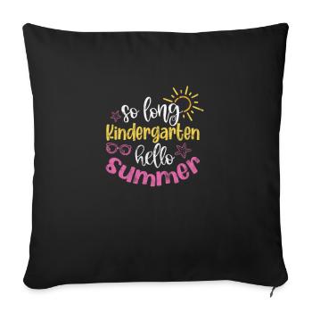 Kindergarten - Sofa pillow with filling 45cm x 45cm - black - Front