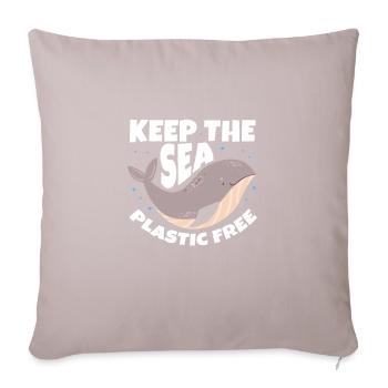 Climate change - Sofa pillow with filling 45cm x 45cm - light taupe - Front