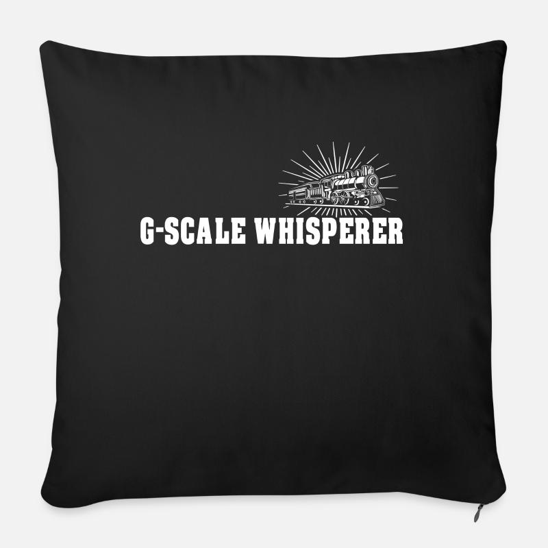 Gartenbahn Flüsterer Garteneisenbahn - Sofakissen mit Füllung 45 x 45 cm - Schwarz