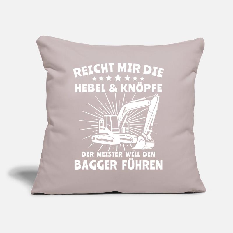 Baggerfahrer Bagger Sofakissen mit Füllung 45 x 45 cm