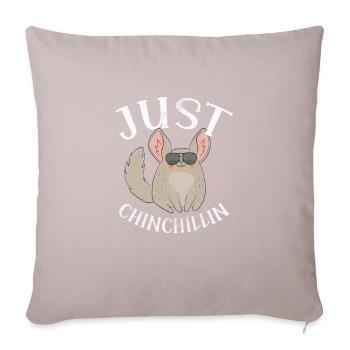 Chinchilla Nagetier Haustier Nager Geschenk - Sofakissen mit Füllung 45 x 45 cm - helles Taupe - Vorne