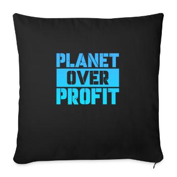 Climate change - Sofa pillow with filling 45cm x 45cm - black - Front