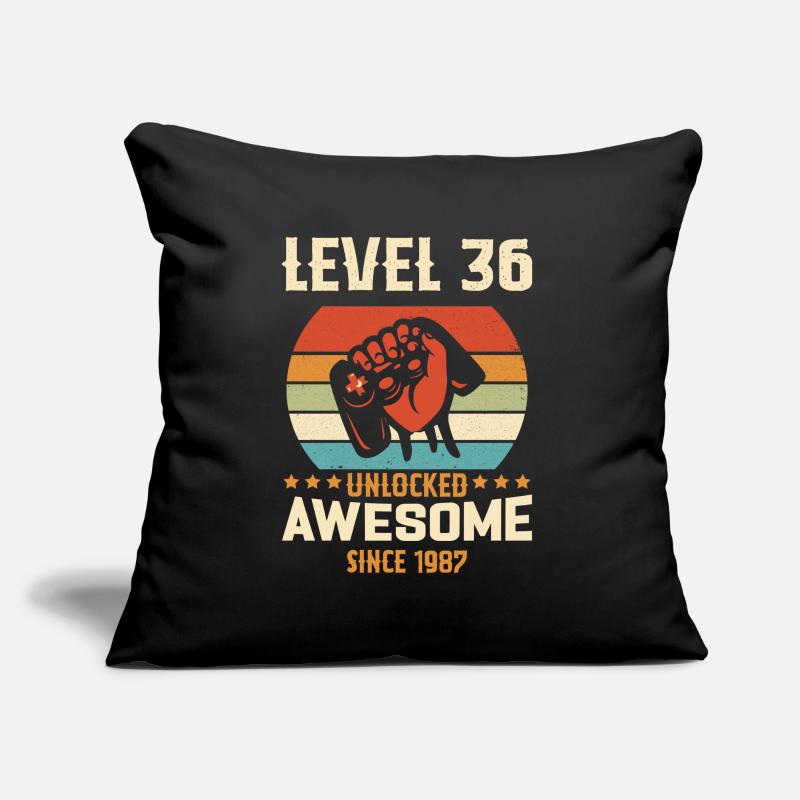 Level 36 complete 1987 Birthday Gift Sofa pillow with filling 45cm x 45cm