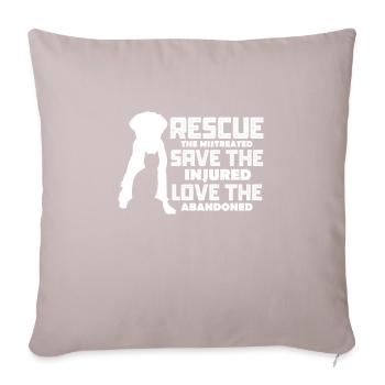 Animal Rescue - Sofa pillow with filling 45cm x 45cm - light taupe - Front