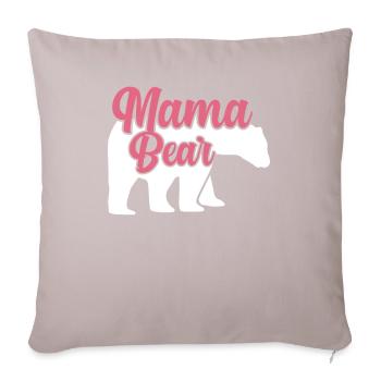 Mama Bear Baer Mama Tshirt - Sofa pillow with filling 45cm x 45cm - light taupe - Front