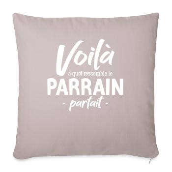Le Parrain Parfait : Découvrez Son Apparence - Coussin et housse de 45 x 45 cm - taupe clair - Devant