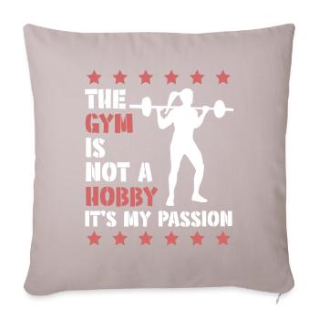 Fitness Sport Gym - Coussin et housse de 45 x 45 cm - taupe clair - Devant