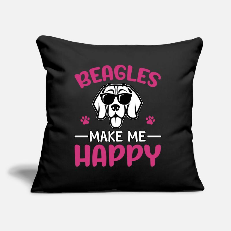 Beagles make me happy Sofa pillow with filling 45cm x 45cm