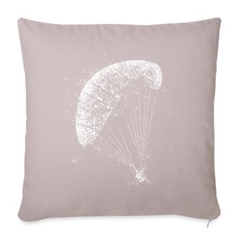 Paragliding Gleitsegeln Paraglider - Sofakissen mit Füllung 45 x 45 cm - helles Taupe - Vorne