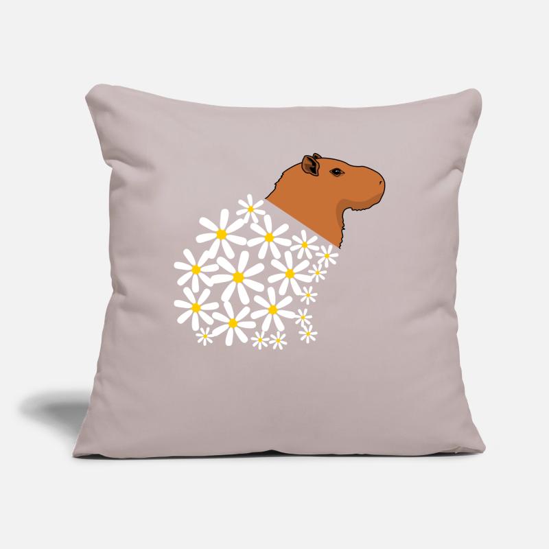 Gänseblümchen Capybara aus Blüten Sofakissen mit Füllung 45 x 45 cm