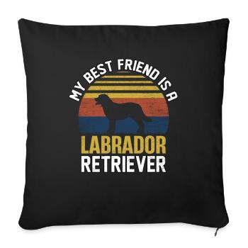 MON MEILLEUR AMI EST UN LABRADOR RETRIEVER - Coussin et housse de 45 x 45 cm - noir - Devant