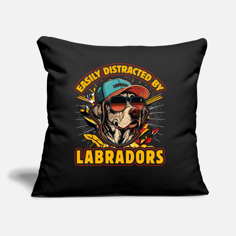 Easily distracted by Labradors Sofa pillow with filling 45cm x 45cm