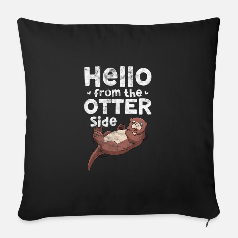 Otter - Sofakissen mit Füllung 45 x 45 cm - Schwarz