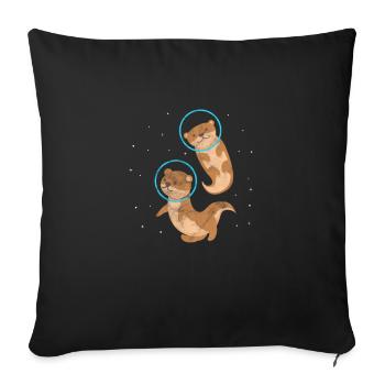 Otter - Sofa pillow with filling 45cm x 45cm - black - Front