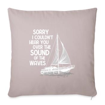 Segelboot Kapitän Spruch Zum Segeln - Sofakissen mit Füllung 45 x 45 cm - helles Taupe - Vorne