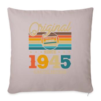 Geschenk Geburtstag 1945 - Coussin et housse de 45 x 45 cm - taupe clair - Devant