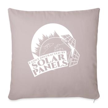 Cellules solaires Energie solaire Photovoltaïque - Coussin et housse de 45 x 45 cm - taupe clair - Devant
