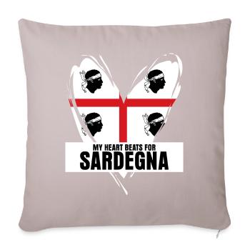 Sardegna Sardinia Heart Sardinia - Sofa pillow with filling 45cm x 45cm - light taupe - Front