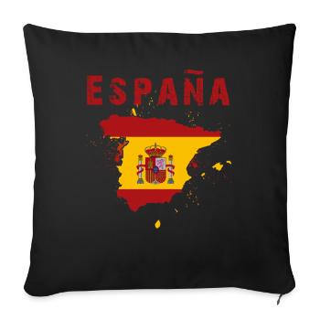 Espagne Vacances Espagnoles - Coussin et housse de 45 x 45 cm - noir - Devant