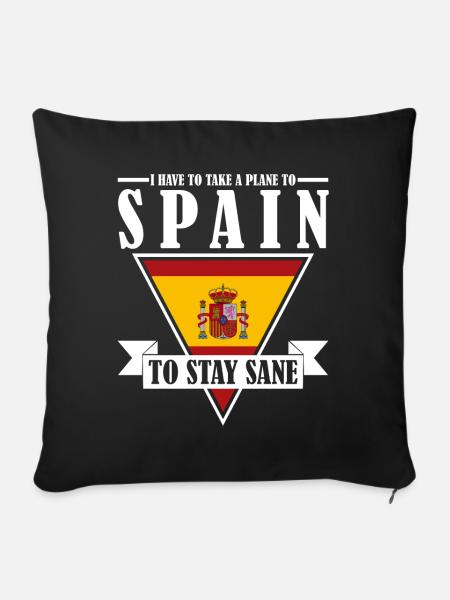 Spanien Urlauber Urlaub Spanisch - Sofakissen mit Füllung 45 x 45 cm - Schwarz