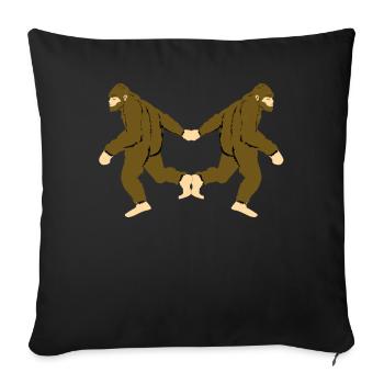 Bigfoot tanzt Boogie Woogie - Sofakissen mit Füllung 45 x 45 cm - Schwarz - Vorne